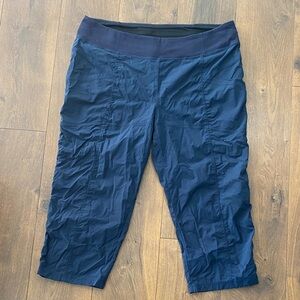 prAna Koen Capri Pants Women’s XXL Navy Stretch Quick Dry Activewear
